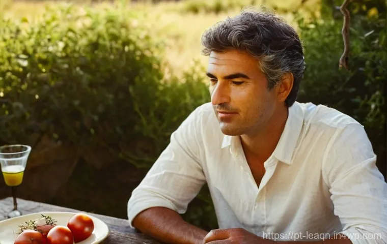 맛 교육의 필수 요소와 구성 - **Prompt:** A young adult, dressed in a simple, light-colored shirt, sits at a rustic wooden table b...