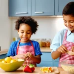 맛 교육을 위한 학생 참여 유도 기술 - **Prompt 1: Joyful Little Chefs in a Bright Kitchen**
    "A vibrant and well-lit kitchen scene fill...